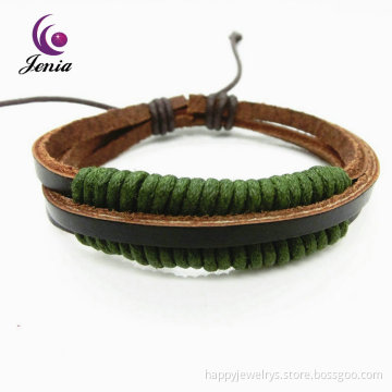 Jenia New Fashion Bracelet Unisex Colourful Leather Braided Bracelet